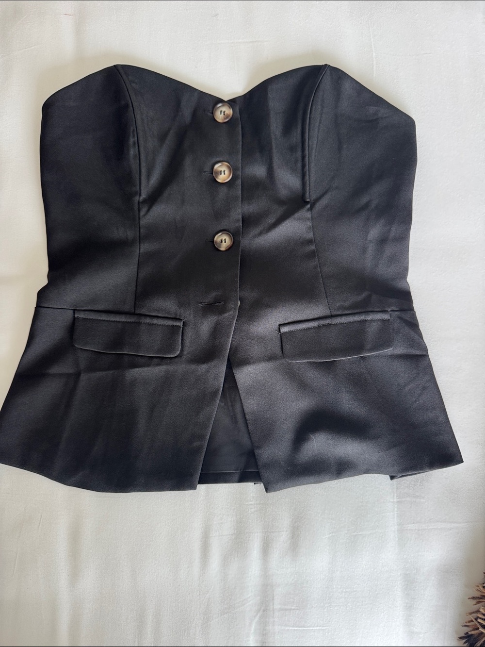 Black Button-Front Waistcoat Like New